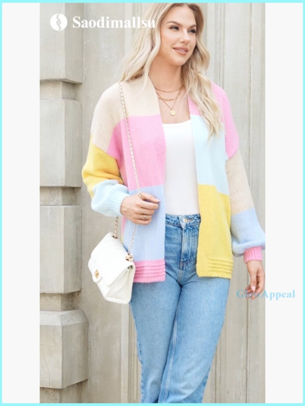 Oversized Chunky Knit Cardigan Open Front Boho Sweater Loose Fit - Picture 6 of 7